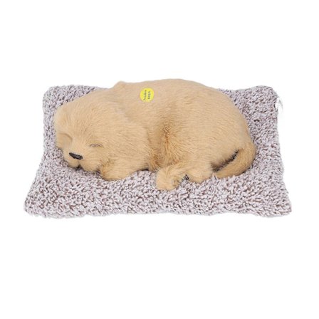 Simuleringshund med lyd, dejlige levende nye gaver, plys plastmateriale, hundelegetøj, bildekoration, stor hund Labrador