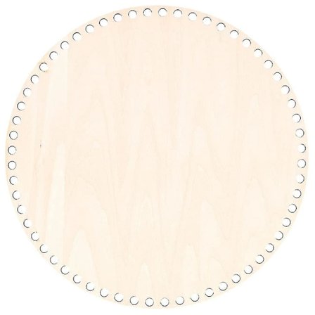 30cm Naturtræ Kurvbund Med Hul, Cirkel Blank Træbase Til DIY Strikning Hæklet Taske Bo-yuhao