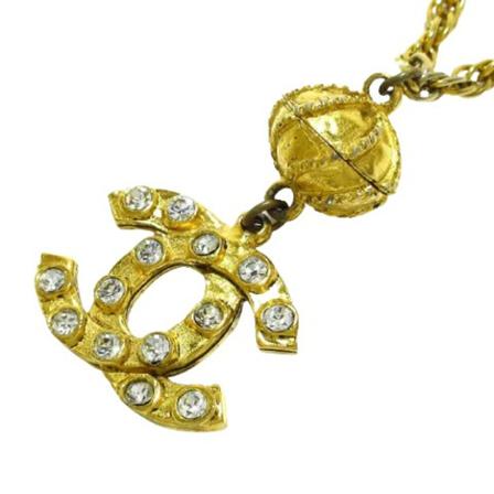 Chanel Vintage Pre-owned Metal halskaeder Gul, Dame Vintage Smykker, Størrelse: ONE Size