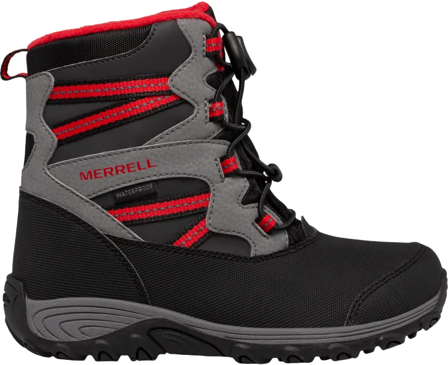 Merrell Kids Outback Snow Boot 2.0 WP Grey/Black/Red - Vinterkängor