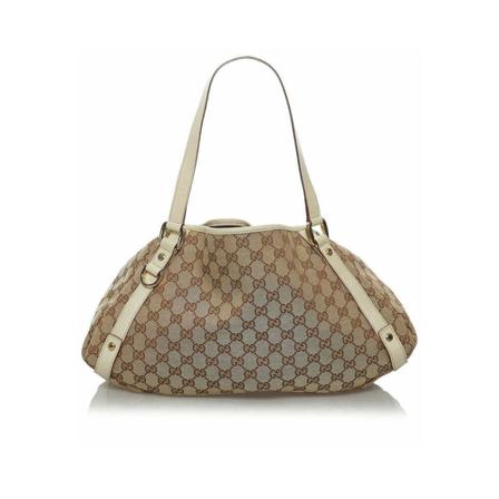 Gucci Vintage, Pre-owned Shoulder Bags Beige, Dames, Maat:ONE Size,Canvas