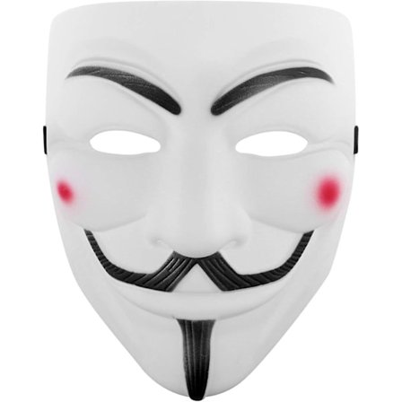 Hacker Maske V For Vendetta Maske For Barn Kvinner Menn Halloween Kostyme Cosplay Hvit 10 stk