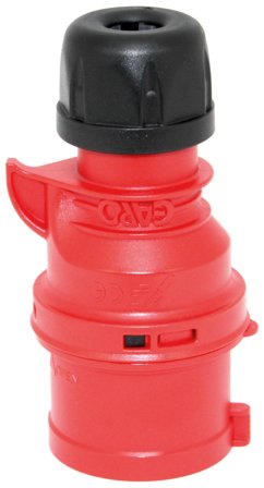 Garo P 416-3 S Støpsel IP44, 5-polet, 16 A Rød, 3 h, Stikkontakter & kabler