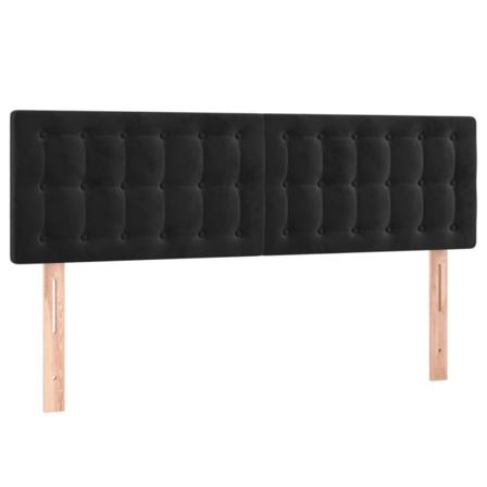 Vidaxl Huvudgavlar 2 St Svart 72x5x78/88 Cm Sammet Svart