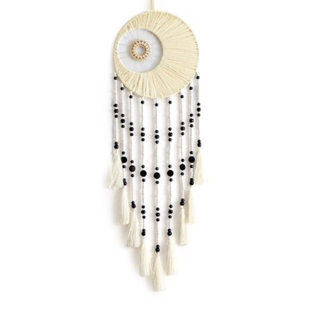 Makrame Drömfångare med tofsar Dekorativ vägghängande bilprydnad hem sovrumsinredning Romantisk bröllopsfest leverans