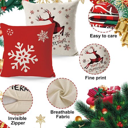 Julörngott Mode Jul enkelt örngott soffa Juldekoration