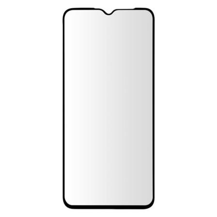 Motorola Moto E7 hærdet glasfilm 9H Anti-Fingerprint Transparent Black Contour Black