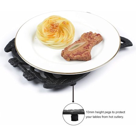 Vintage Støbejerns Grydeunderlag Kraftig Isoleringsmåtte til Varme Gryder