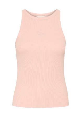 Gestuz DrewGZ sl logo tank T-shirt Linnen Dam Orange L