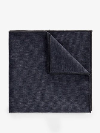John Henric Men's Grey Pocket Square Wool Size Onesize