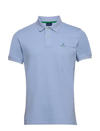 Contrast Collar Pique Ss Rugger Polos Short-sleeved Blå GANT