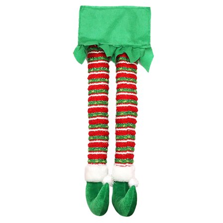 Julgran Tomte Ben Dekoration Bildekoration Tillbehör Jul Öppen spis Benprydnader (grön)