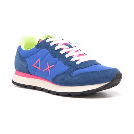Sun68 Tom Fluo Sneakers , Blauw , Heren , Maat: 41 EU