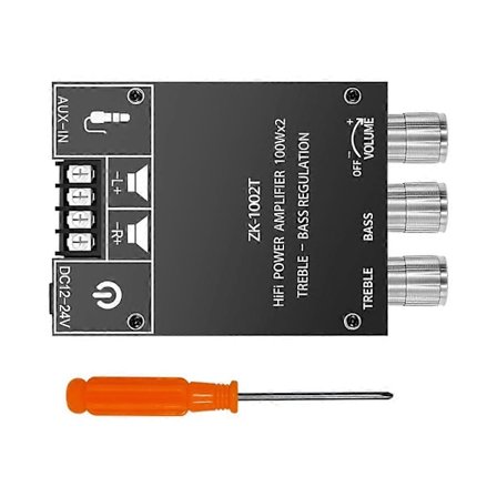 ZK-1002T Forstærkerkort TPA3116D2 Bluetooth-kompatibel 5.0 Subwoofer 100Wx2