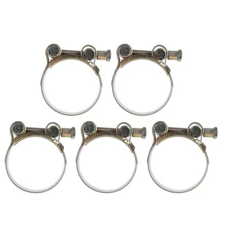 5 stk. slangeklemmer galvaniseret stål enkelt hoved slangeklemme sæt til bilmekanisk applikation40‐43mm / 1.6‐1.7in