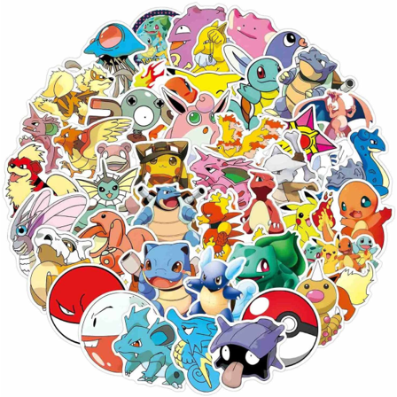 100st Stickers Klistermärken - Pokemon - Cartoon Multifärg