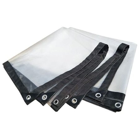 Transparent presenning med öljetter - Transparent presenning med öljetter - för trädgårdsmöbler, pool, växthus (3 x 3 m)