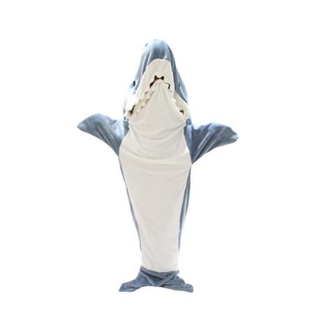 Hai nukkuva pussi Super pehmeä ja mukava flanelli huppari Hai häntä Puettava Hai peitto Pojille Tytöille Cosplay Hai puku