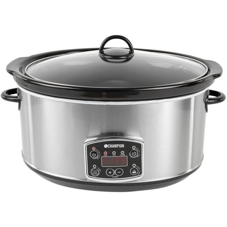 Champion Slowcooker, 6,5 liter - Sort og stål | KitchenOne