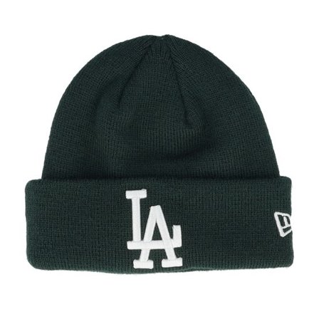 New Era - Grön cuff Beanie - Kids Toddler League Essential Beanie Dark Green/White Cuff @ Hatstore