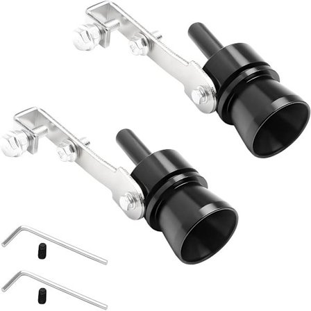 2PCS Turbo Sound Whistle Simulator, Aluminiumlegering Blow off Valve Muffler Sound Booster för Auto Exhaust