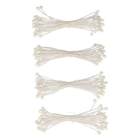 Pistiller Stempler - ARTEMIO - Hvid - 5,5 x 0,2 cm - 100 stk - Dekorative Genstande