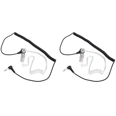 2st 3,5 mm Air Akustisk Ljud Rör hörlurar för Walkie Talkie Radio hörlurar