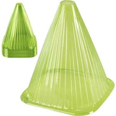 10-pakning Grønne Plantetrekk Vær- og Dyrebeskyttelse PVC Planteklokke Plantebeskyttende Hette/NC/
