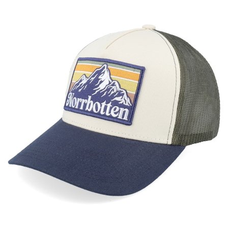 Wild Spirit - Grijs trucker Cap - Swedish Norrbotten Landscape Stone/Olive/Navy A-Frame Trucker @ Hatstore