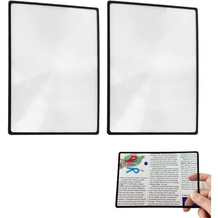 Karttalupit 3X ​​(300%) Fresnel-suurennuslasilevyt Sivusuurennuslasi