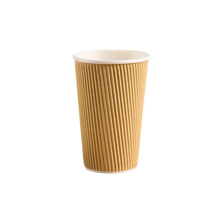 Kaffekopper 8 OZ - UDEN Låg - 100 Brune Ripple Engangskaffekopper - Ideel til Takeaway