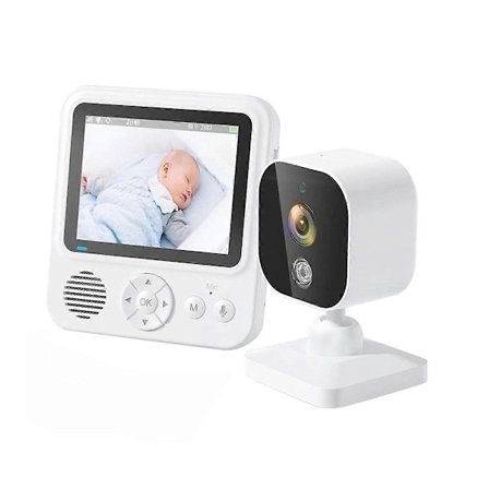2.8-tommers trådløs babycall med kamera, toveis lyd, video babyphone, IPS-skjerm, baby videotelefon