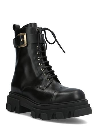 Mega Chuncky Laze And Buckle Black Apair