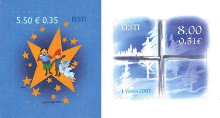 Estland - Julen 2007 - Postfrisk sæt 2v
