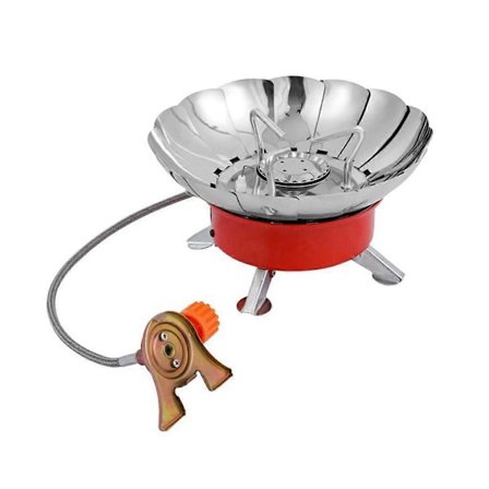 Vindtæt Piezo Tænding Lotus Gasblus Udendørs Madlavnings Gasbrænder Kogegrej med Adapter til Campi