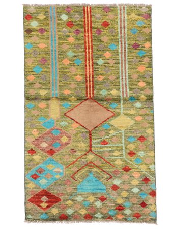 Inspirado Em Kilim Pequeno Moroccan Berber - Afghanistan 87X146 Lã, Tapete
