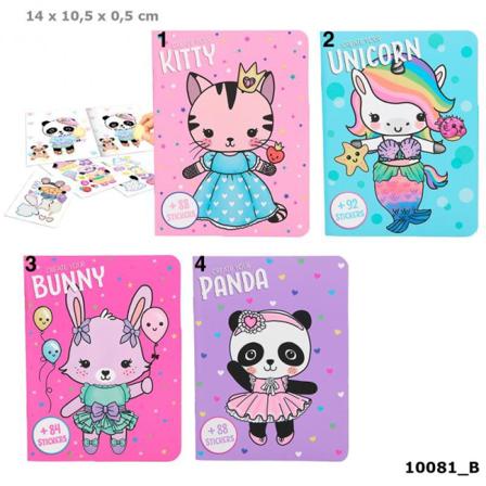 Top Model Pysselbok Mini Create Your Animal With Stickers Välj 2.unicorn Blå