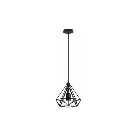 Cham Metal Retro Pendellampor Industriell Kandelaber Nordisk Stil Lampskärm Diamantlock E27 Svart