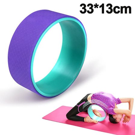 Yogahjul - Det starkaste och mest bekväma yogahjulsstödet för yogapositioner, perfekt rulle för stretching, ökad flexibilitet och förbättrad rygg