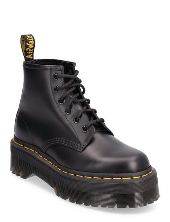 101 Quad Black Smooth Shoes Boots Ankle Boots Laced Boots Svart Dr. Martens*Betinget Tilbud