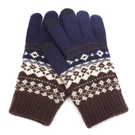 Vinter Touch Handsker Kvinder Mænd Varm Stretch Knitting Full Finge