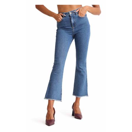 Maliparmi, Flared Jeans Blauw, Dames, Maat:W29