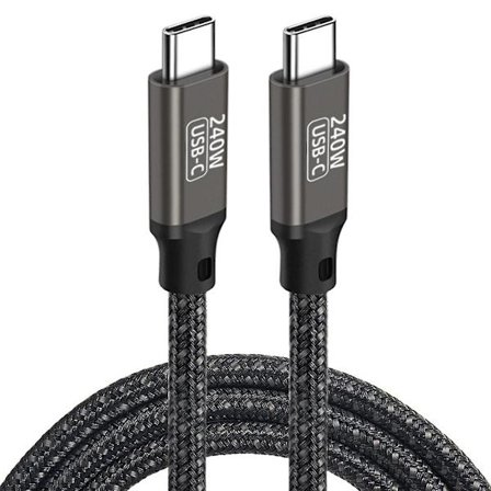 Pd240w Hane-hane Typ-c till Typ C Datakabel 5a 48v Qc3.0 Snabbladdningskabel