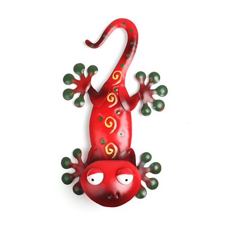 2 kpl 3D-metalligekkoseinäveistoksia Rautaseinäkoriste Vintage W