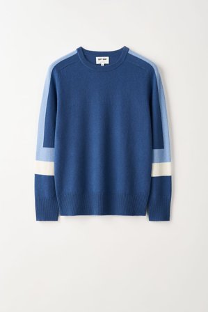 Soft Goat - Ski O-neck - Kaschmirpullover für Herren - L - Mountain Blue