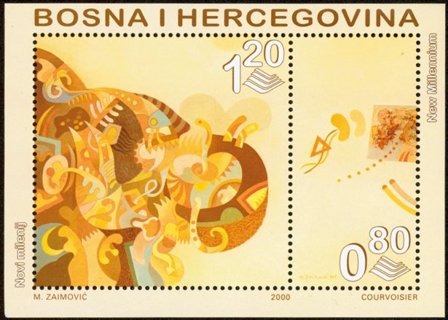 Bosnien-Herzegovina - Millennium - Postfrisk miniark