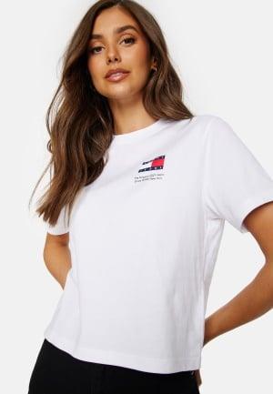 TOMMY JEANS BXY Graphic Flag Tee XXS YBR White T-shirts Dam