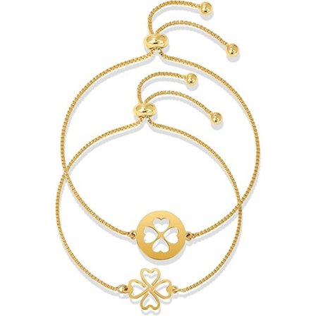 Gyldent BFF Venskabsarmbånd Matchende Sommerfugl Kors Charms Armbåndsæt til Kvinder Gaver til Teenagere Piger Par Bedste Ven