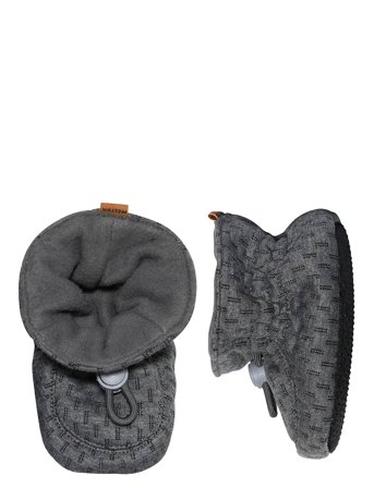 Melton Structure Textile Slippers - Grey - 22/23