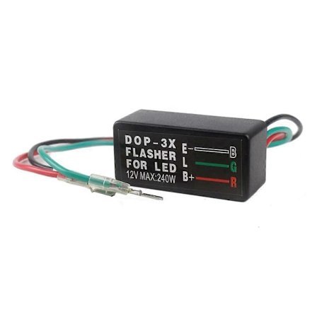 12A 3-kablers elektronisk LED blinkrelé for LED-bil og motorsykkel